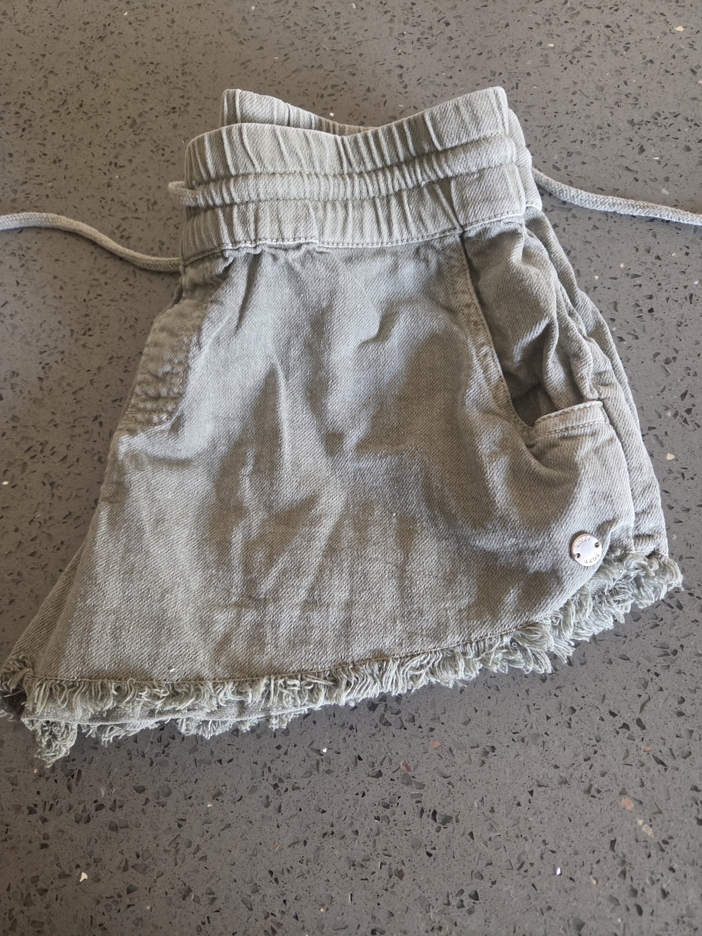 Roxy Olive Green Drawstring Shorts - Picture 4 of 5